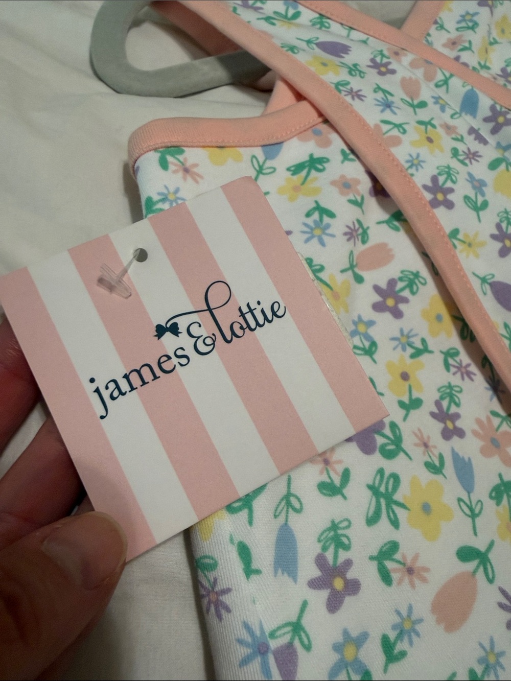 James and Lottie Pima Cotton Banded Floral Short Set with Swing Top SZ 6